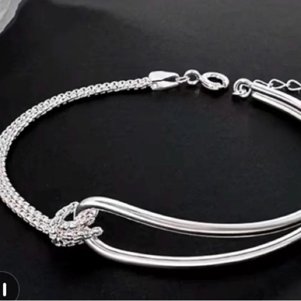 .925 Sterling Silver Chain and Knot Boho
Bracelet in Gift Box -  NIB - Picture 6 of 8